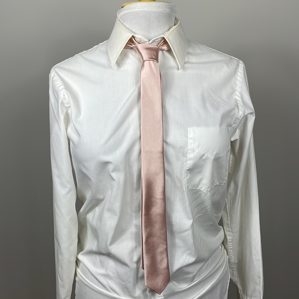 Champagne colored skinny tie